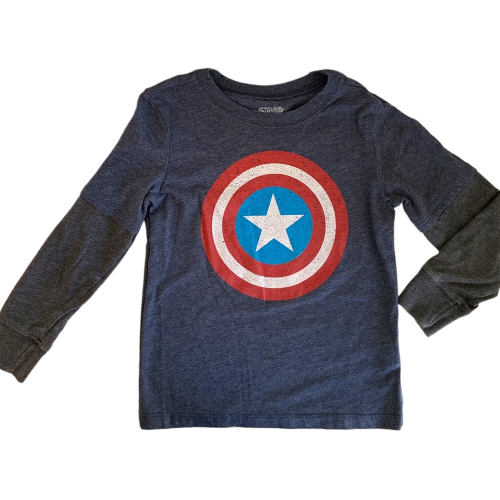 * Bundle Special 2/$18 * Captain America Long Sleeve Shirt With Layered Look